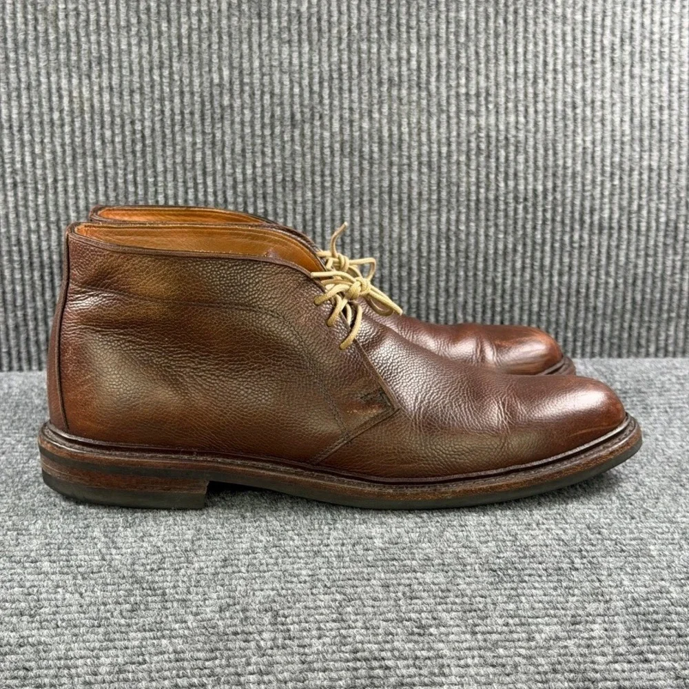 Allen Edmonds Gobi Chukka Boots Mens 11 B Brown Grain Leather Dainite Sole 1514